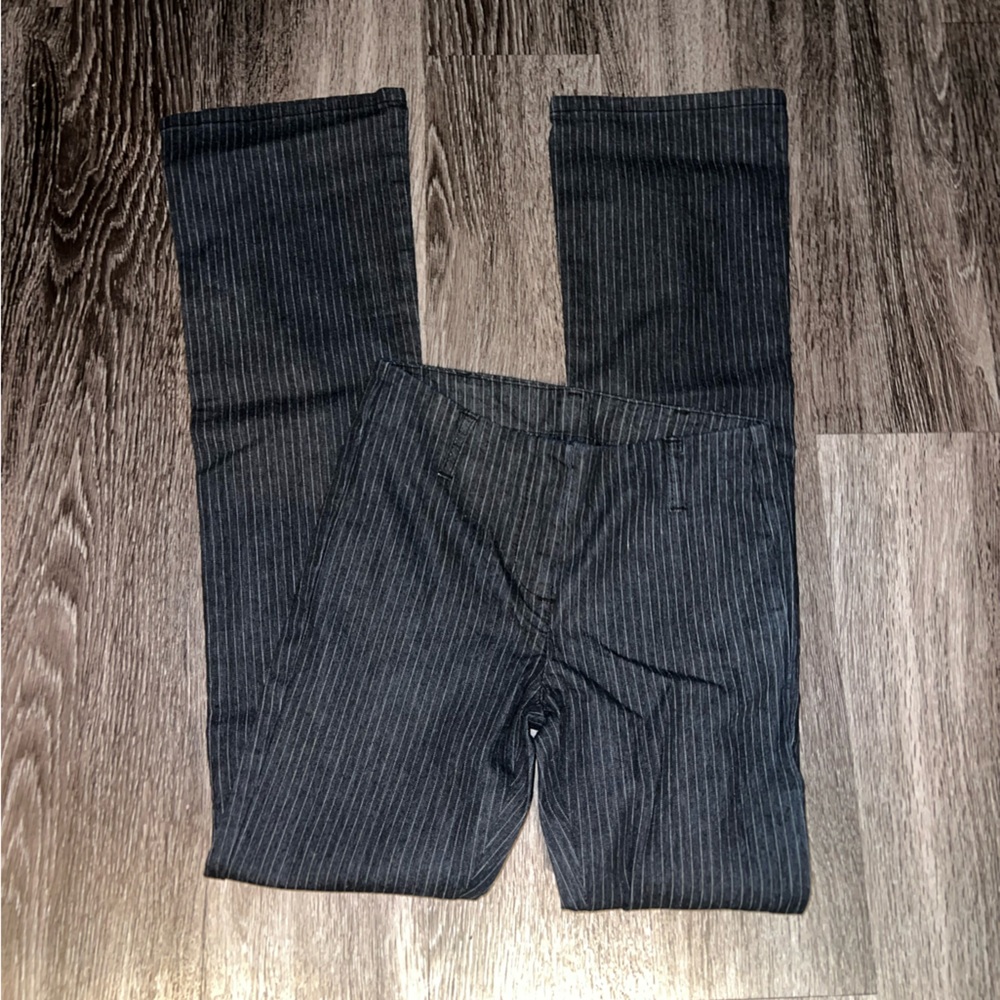 UNIF “KIRA” PINSTRIPE FLARE PANTS